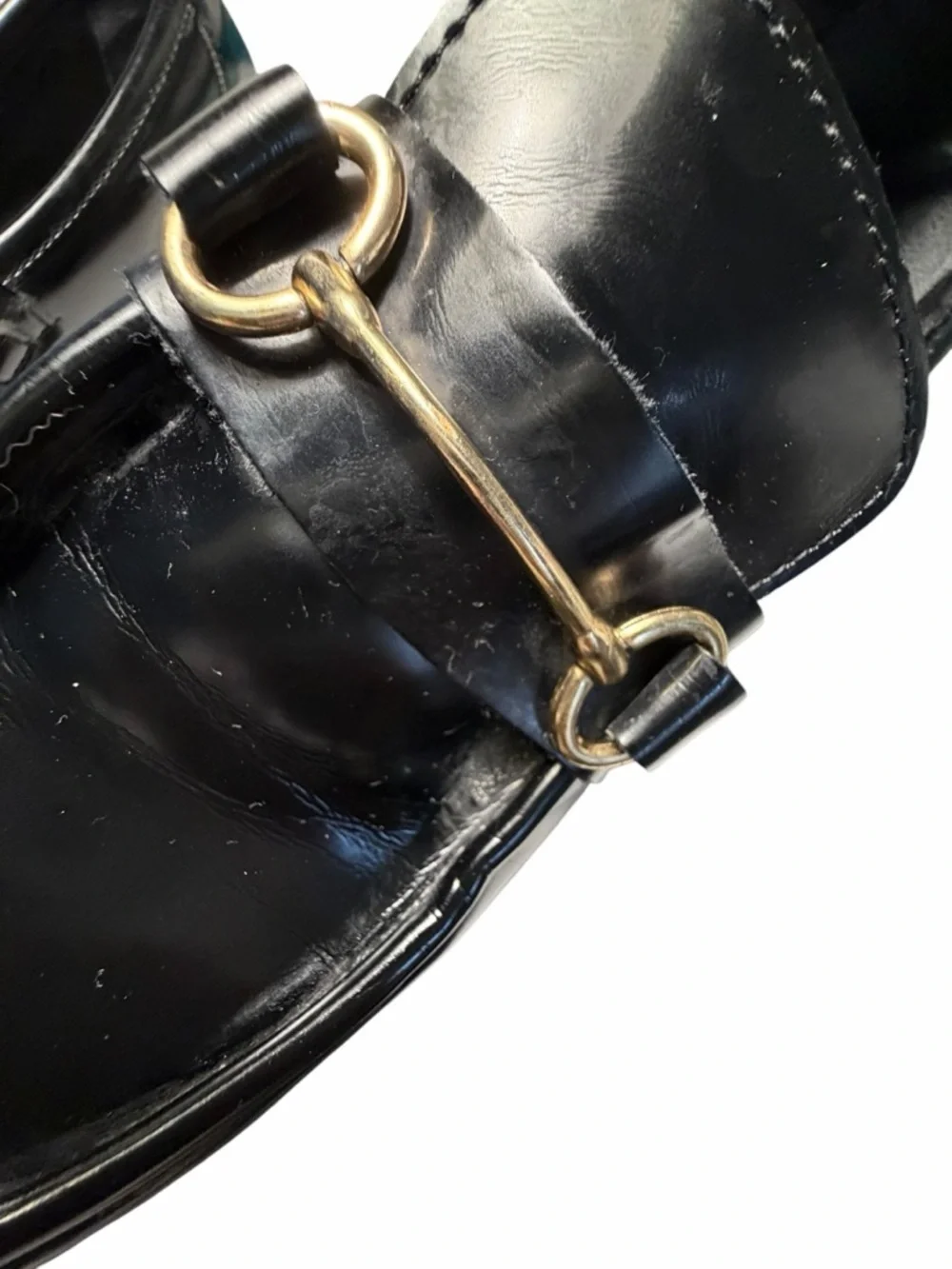 ASOS Design Masterpiece Chunky Black Leather Horsebit Loafers Sz 37 (6.5)